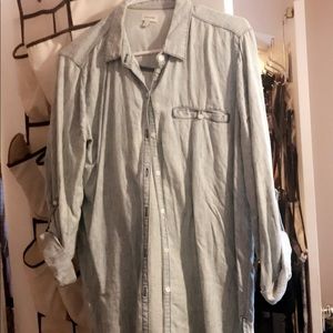 Jean button up shirt